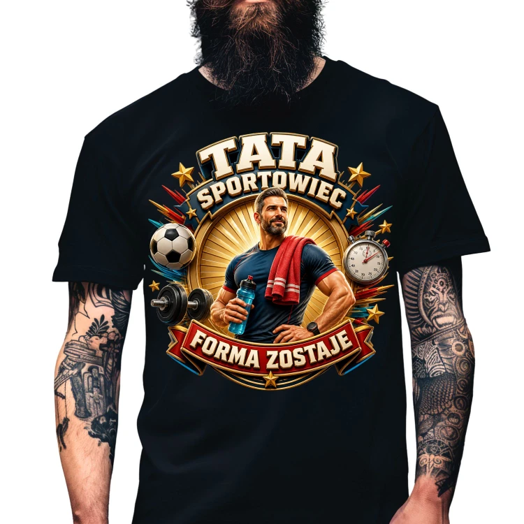 Koszulka dla taty tata sportowiec