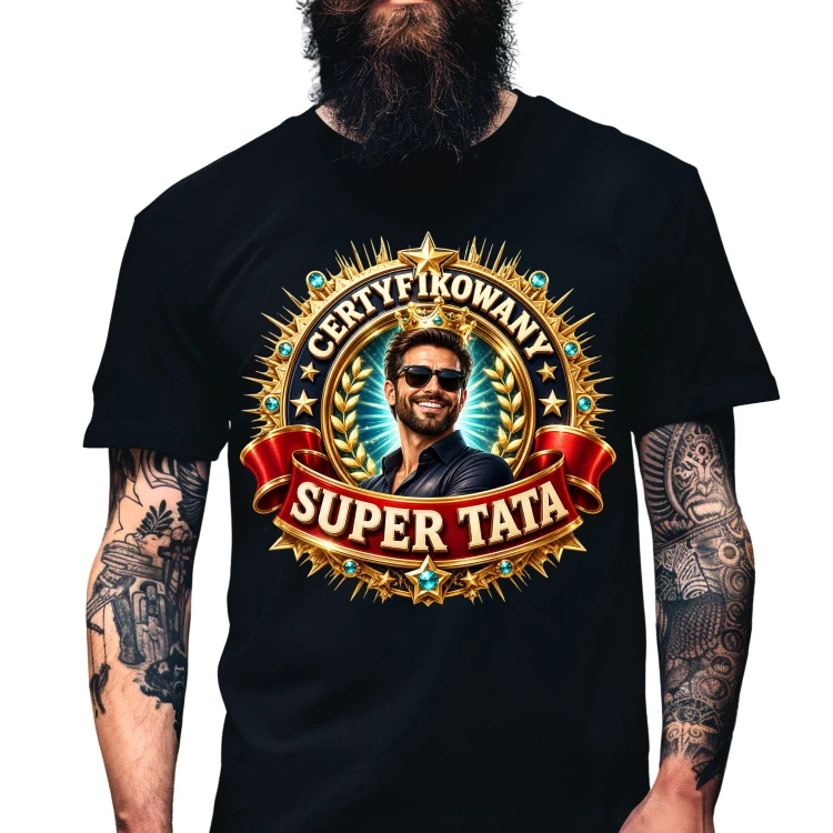 Koszulka dla taty certyfikowany super tata