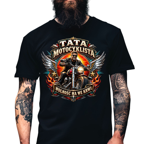 Koszulka dla taty motocyklista