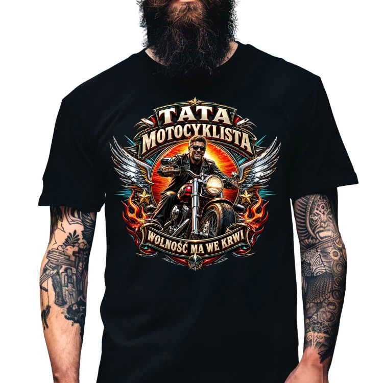 Koszulka dla taty motocyklista