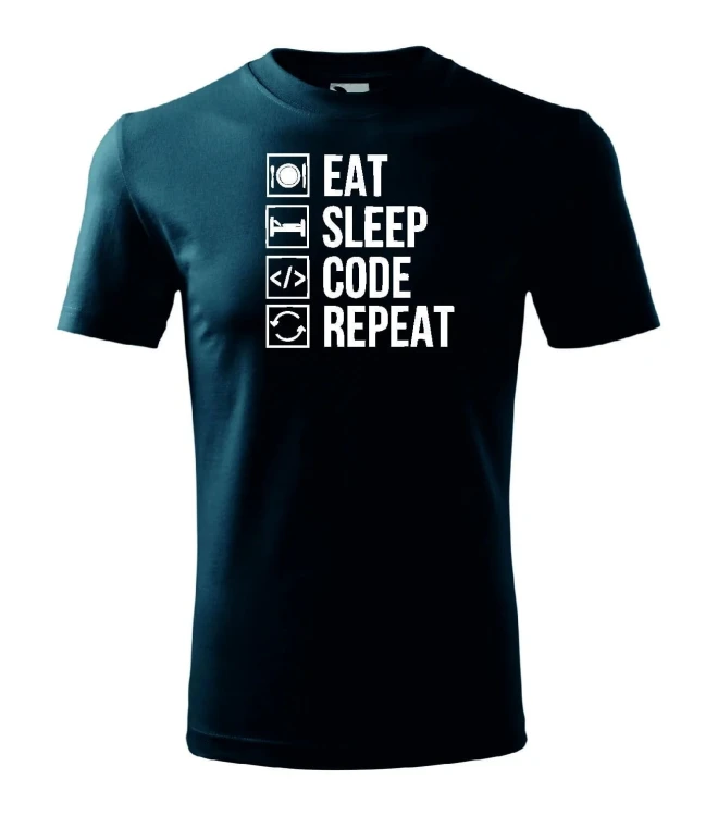 t-shirt-meski-eat-sleep-code-repeat