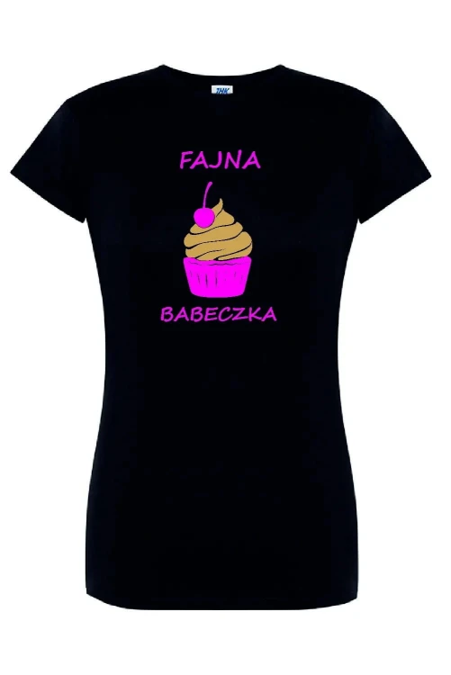 t-shirt-damski-fajna-babeczka-10-kolorow-do-wyboru