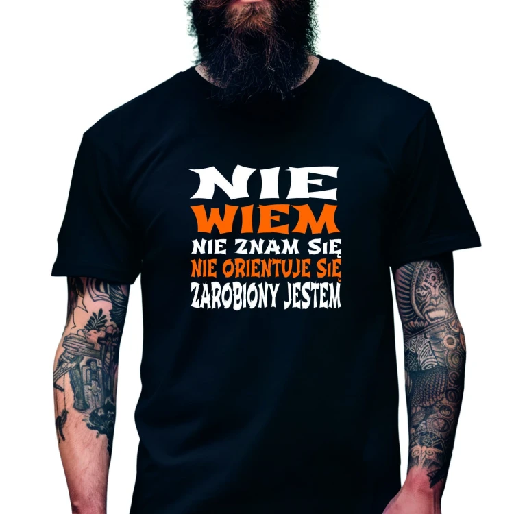 koszulka-meska-modziezowa-t-shirt-zarobiony-jestem