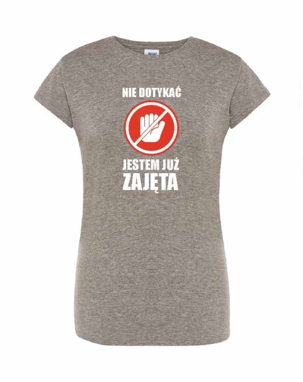 t-shirt-damski-szary-jestem-juz-zajeta-roz-s