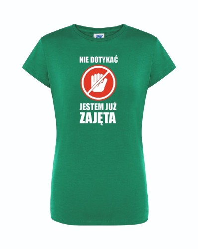 t-shirt-damski-zielony-jestem-juz-zajeta-roz-s