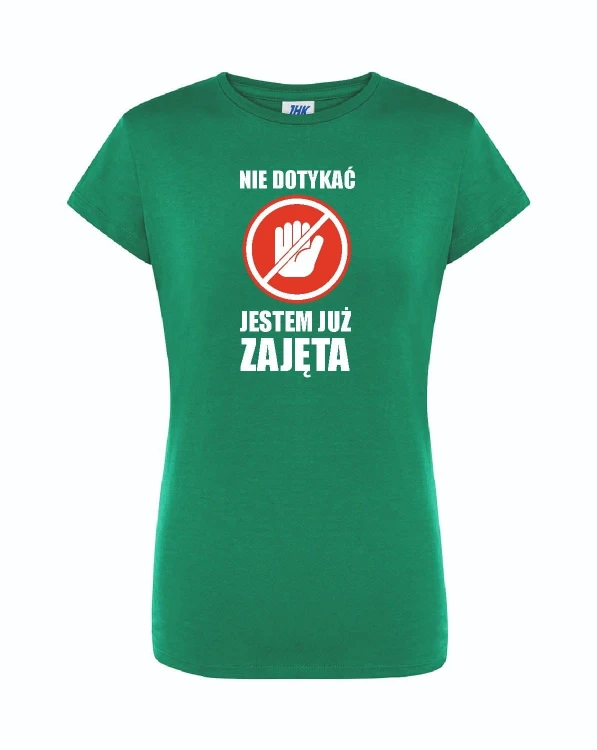 t-shirt-damski-zielony-jestem-juz-zajeta-roz-s