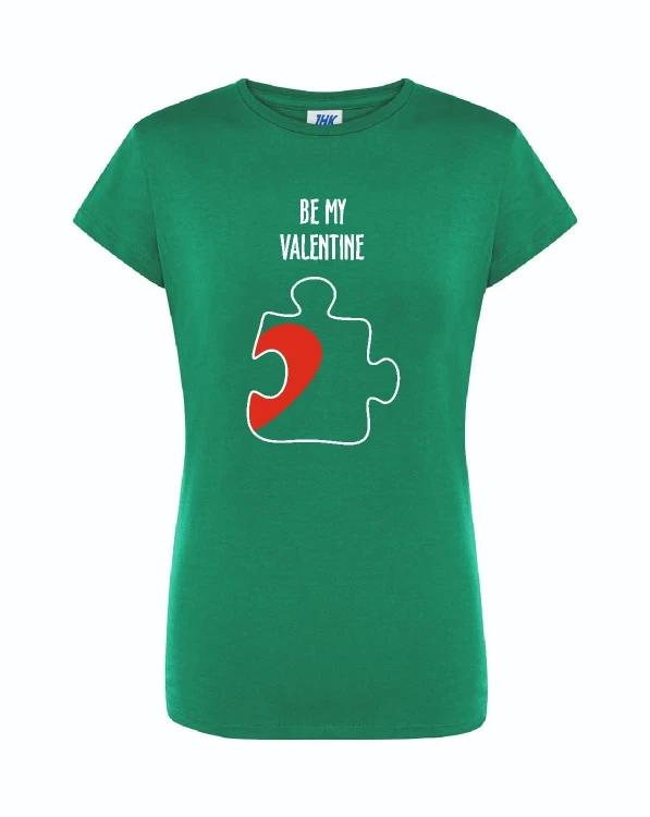 t-shirt-damski-zielony-be-my-valentine-roz-s