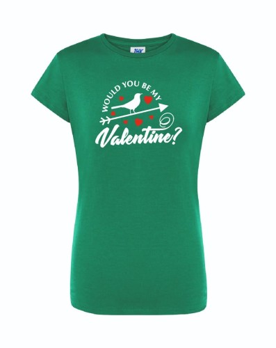 t-shirt-damski-zielony-be-my-valentine-roz-s
