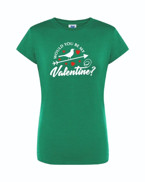 t-shirt-damski-zielony-be-my-valentine-roz-s