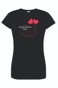 t-shirt-damski-czarny-happy-valentine-roz-s
