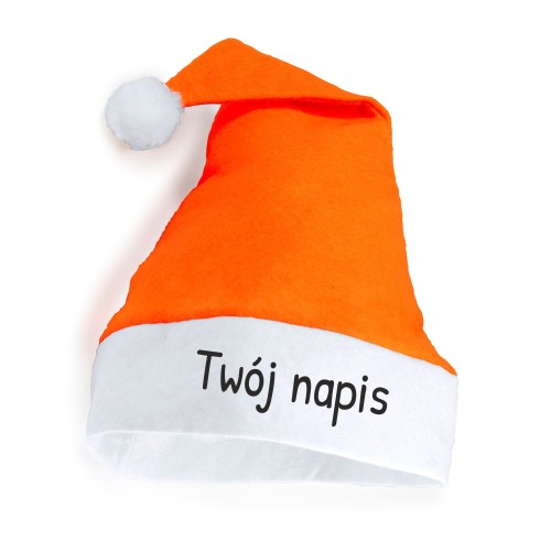 czapka-mikoaja-pomaranczowa-z-twoim-dowolnym-napis