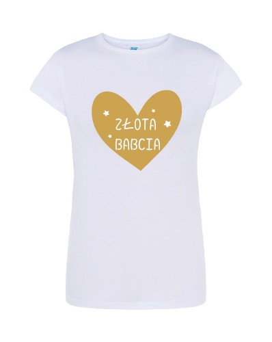 t-shirt-damski-biay-zota-babcia-roz-s