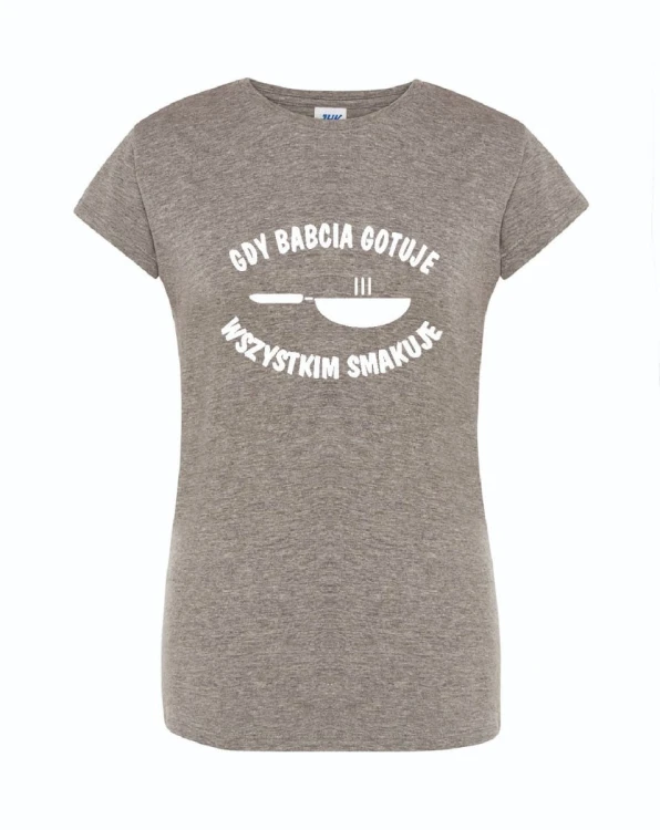 t-shirt-damski-szary-babcia-gotuje-roz-s