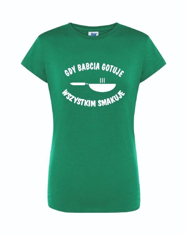 t-shirt-damski-zielony-babcia-gotuje-roz-s