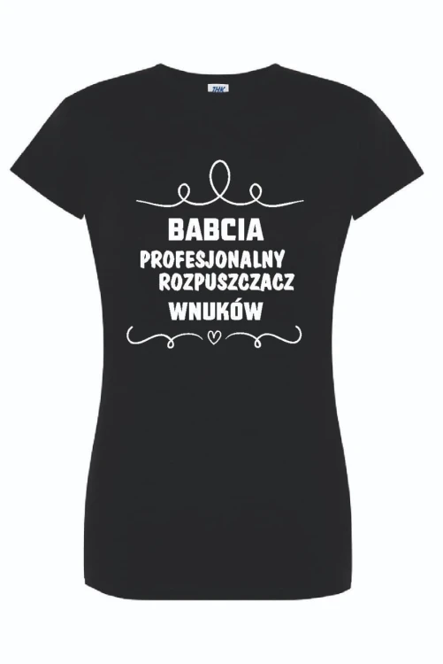 t-shirt-damski-czarny-babcia-rozpuszcza-roz-s