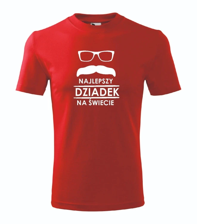 t-shirt-meski-czerwony-najlepszy-dziadek-na-swieci