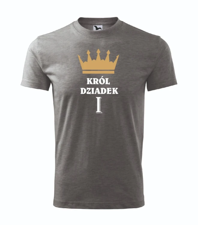 t-shirt-meski-szary-krol-dziadek-roz-s