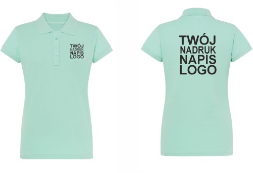 koszulka-polo-damska-mietowa-z-twoim-nadrukiem-log