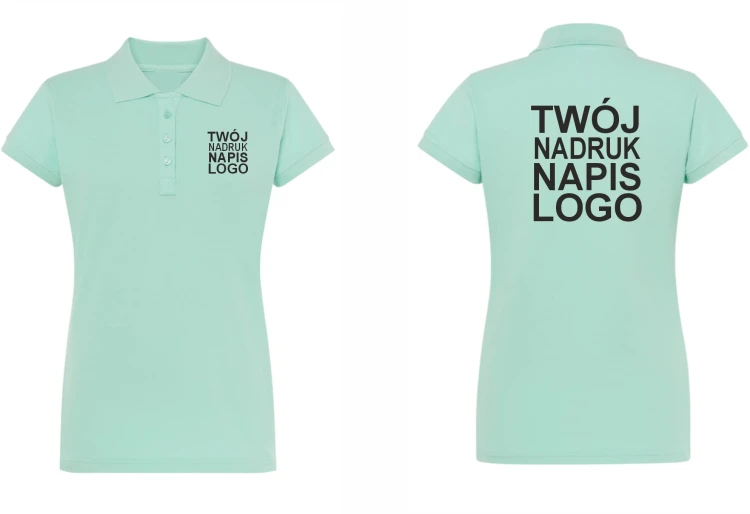 koszulka-polo-damska-mietowa-z-twoim-nadrukiem-log