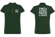koszulka-polo-damska-zielona-butelka-z-twoim-nadru