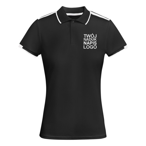 damska-elegancka-koszulka-polo-czarna-biae-wstawki