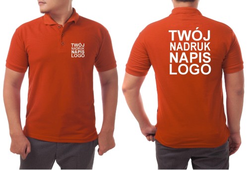 koszulka-polo-meska-pomaranczowa-z-twoim-nadrukiem