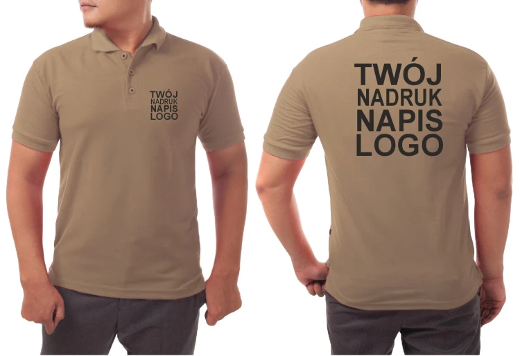 koszulka-polo-meska-bezowa-z-twoim-nadrukiem-logo