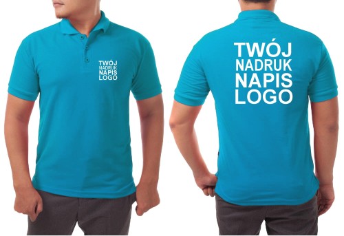 koszulka-polo-meska-turkus-z-twoim-nadrukiem-logo