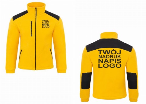 bluza-polarowa-ciepa-zota-wstawki-czarne-z-twoim-n