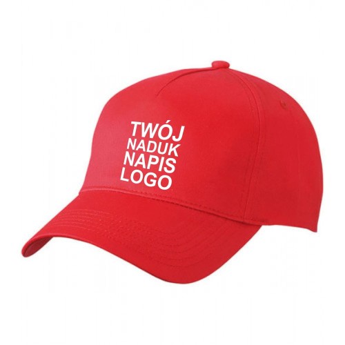czapka-z-daszkiem-pieciopanelowa-czerwona-z-twoim-