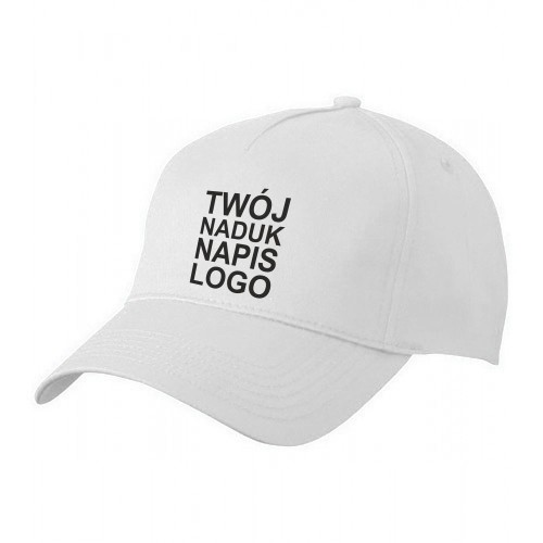 czapka-z-daszkiem-pieciopanelowa-biaa-z-twoim-nadr