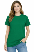 T-shirt damski krótki rękaw bawełna kolor zielony.png