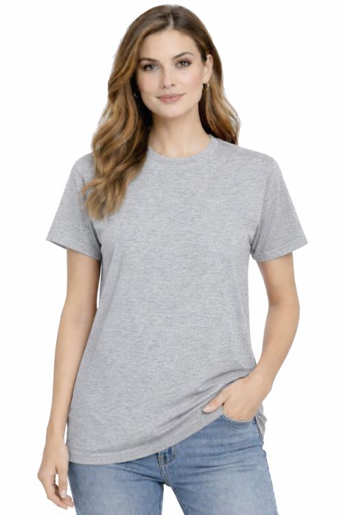 T-shirt damski krótki rękaw bawełna kolor szary.png