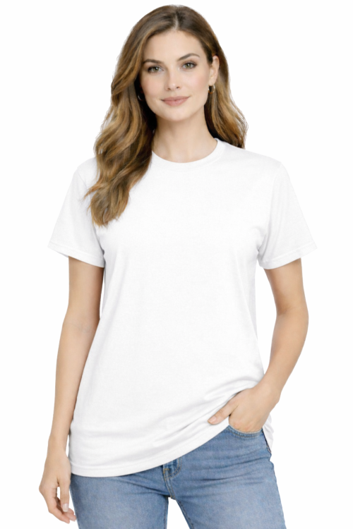 T-shirt damski krótki rękaw bawełna kolor biały.png