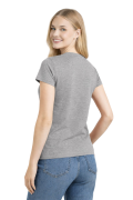 T-shirt damski krótki rękaw kolor szary widok z tyłu.png