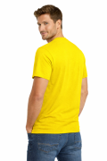 T-shirt męski krótki rękaw bawełna kolor żółty widok z tyłu.png