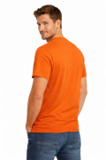 T-shirt męski krótki rękaw bawełna kolor pomarańczowy widok z tyłu.png