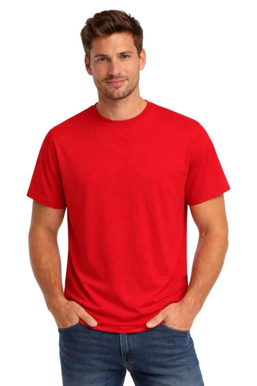 T-shirt męski krótki rękaw bawełna kolor czerwony.png