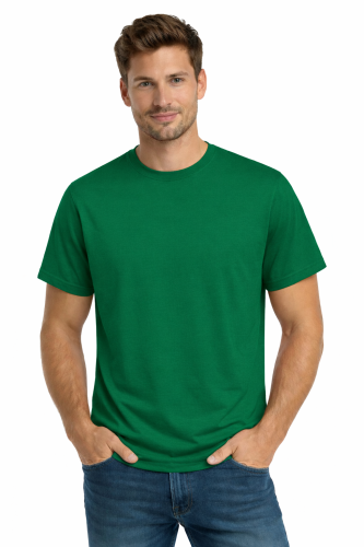 T-shirt męski krótki rękaw bawełna kolor zielony.png