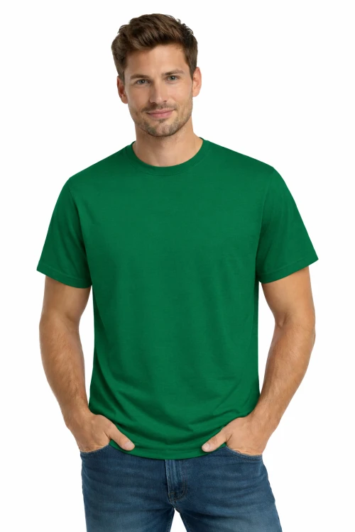 T-shirt męski krótki rękaw bawełna kolor zielony.png