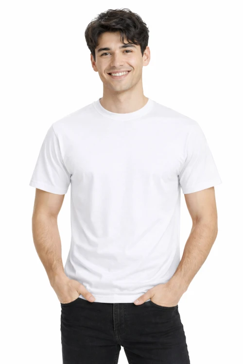 T-shirt męski z krótkim rękawem gramatura 190g biały.png
