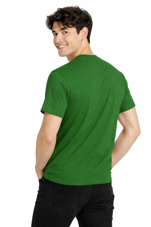 T-shirt męski z krótkim rękawem gramatura 190g zielony widok z tyłu.png