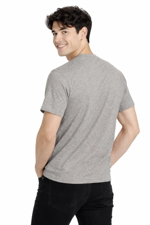 T-shirt męski z krótkim rękawem gramatura 190g szary widok z tyłu.png