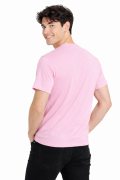 T-shirt męski z krótkim rękawem gramatura 190g różowy widok z tyłu.png