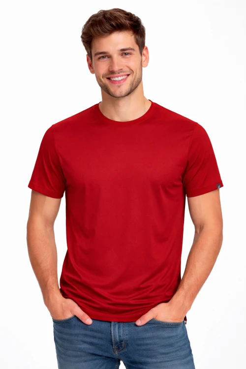 Koszulka sportowa z krótkim rękawem IMOLA czerwona.png