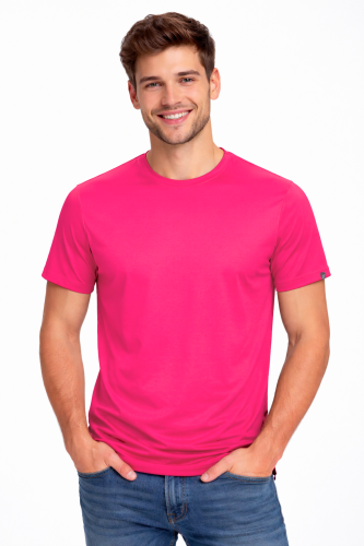 Koszulka sportowa z krótkim rękawem IMOLA różowa FLUO.png