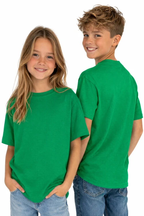 T-shirt dziecięcy dla chłopca i dziewczynki kolor zielony.png